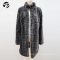 wholesale women black long faux fur coat oversize winter coats